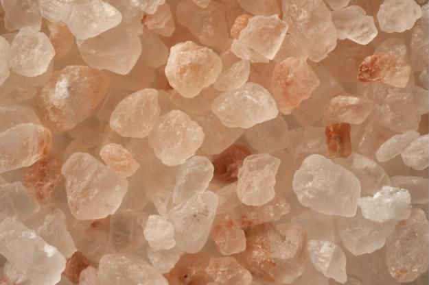 Close-up of mineral salt crystals